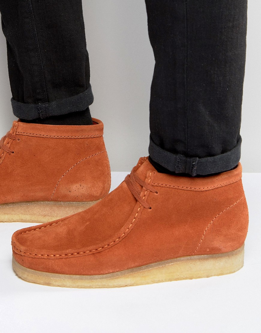 burnt orange wallabees