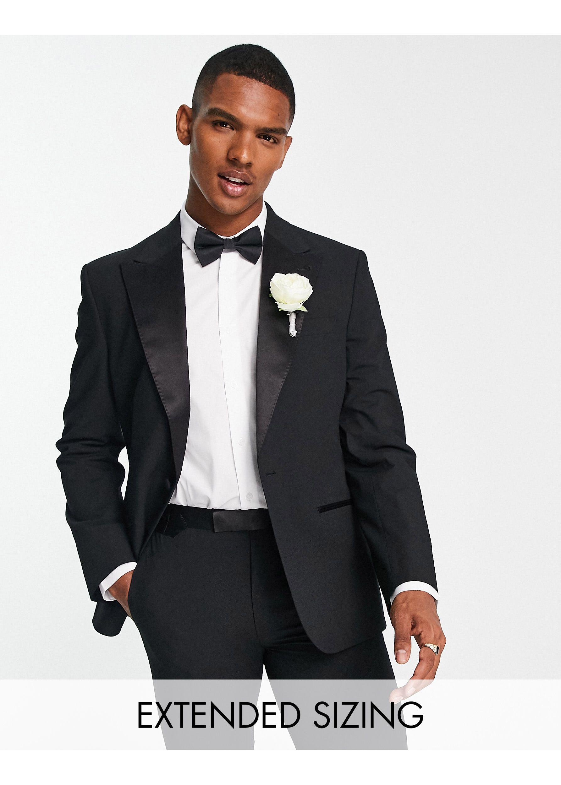 Noak Slim Premium Fabric Tuxedo Suit Jacket in Gray for Men Lyst