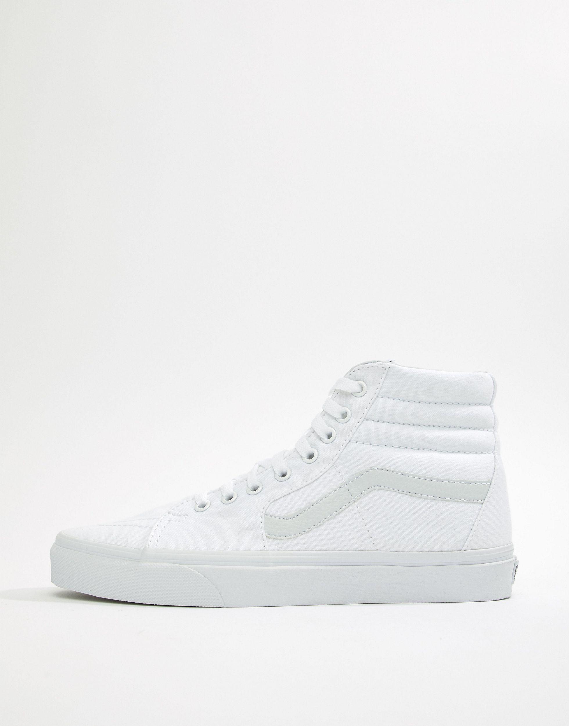 white canvas sk8 hi