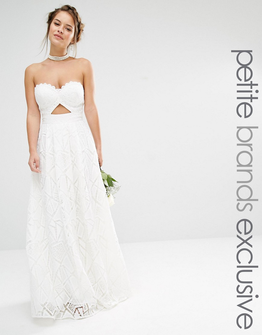 petite bandeau maxi dress