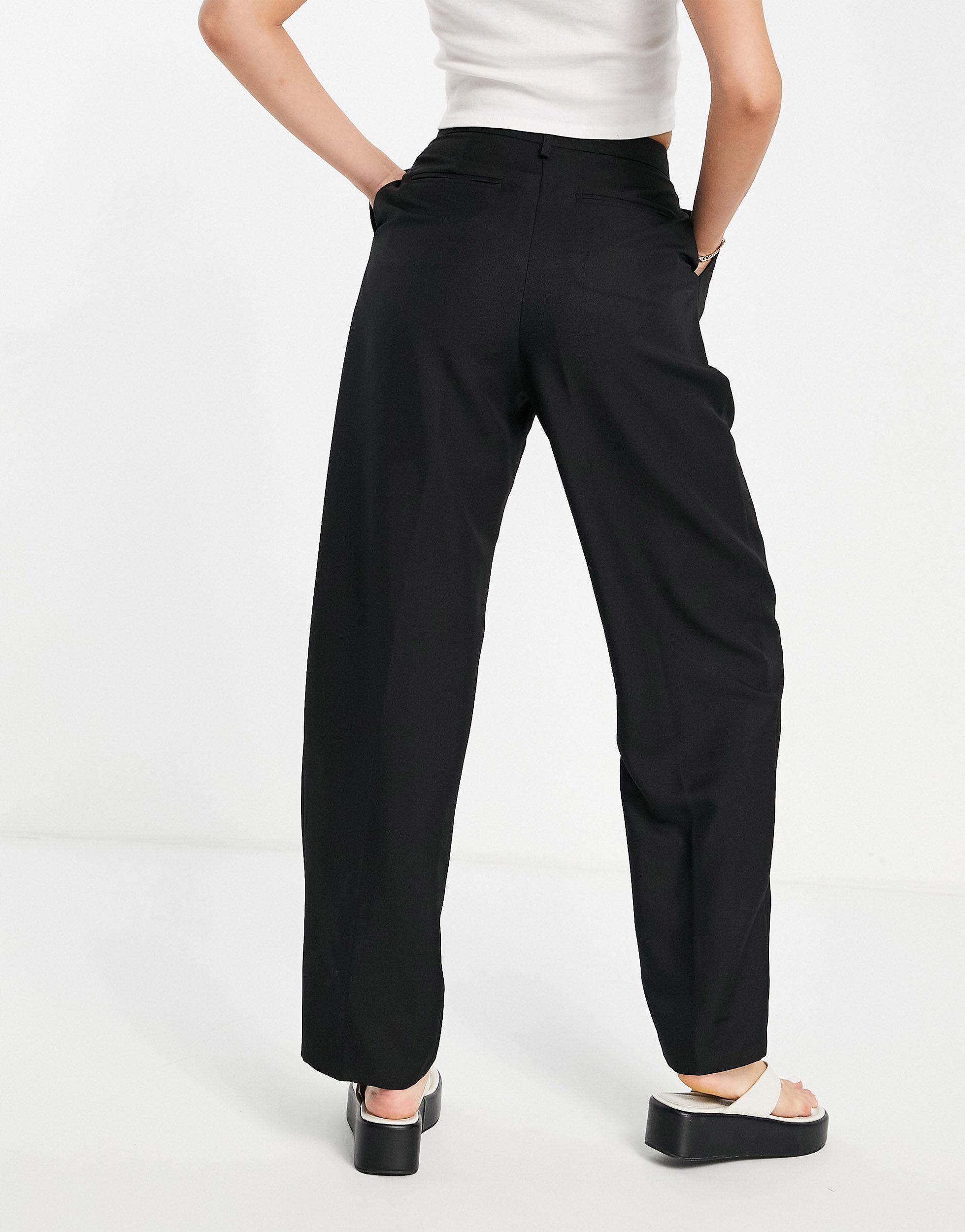 TOPSHOP Denim Straight Peg Trousers in 