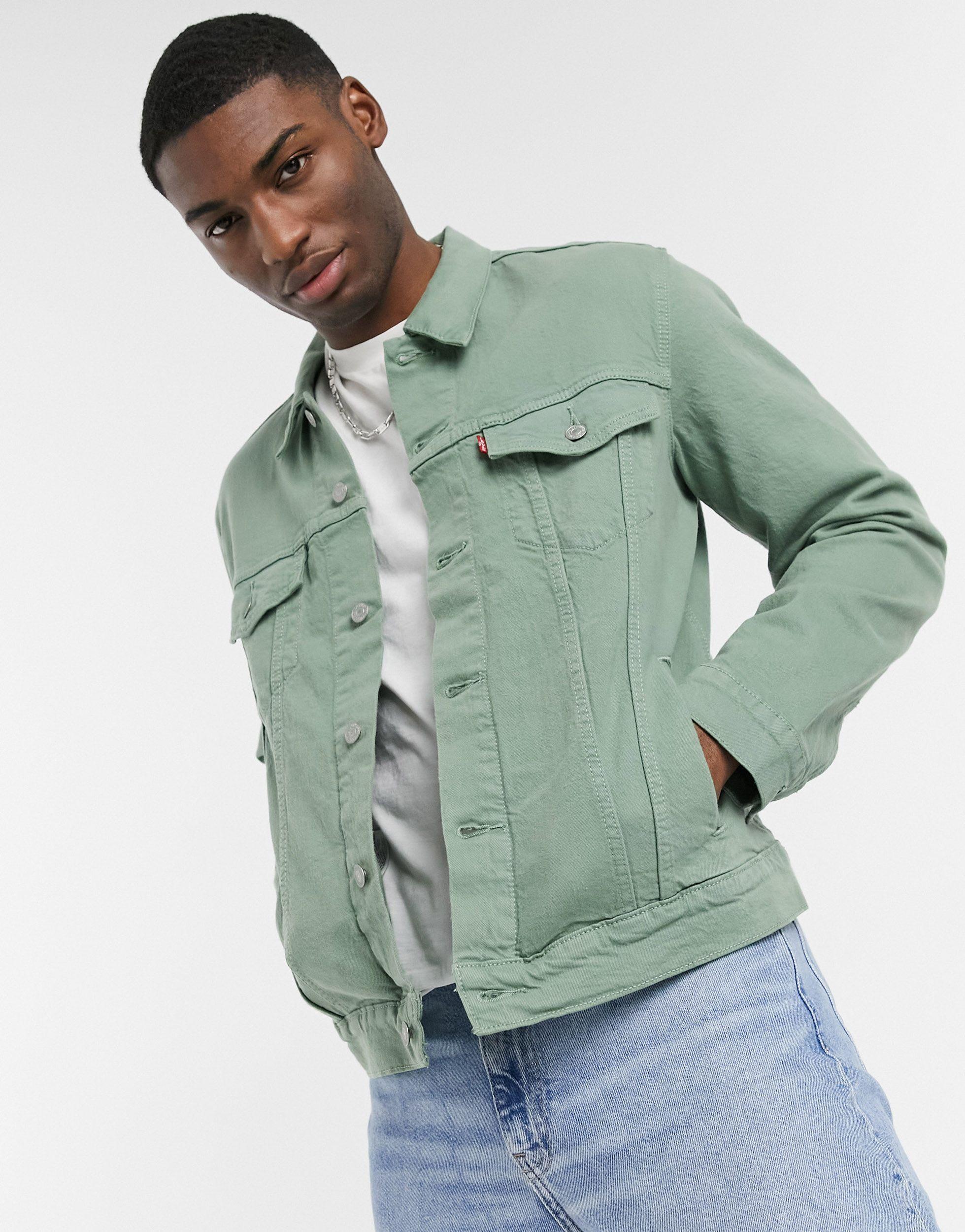 Levi's The Denim Trucker Jacket in Green for Men | Lyst UK