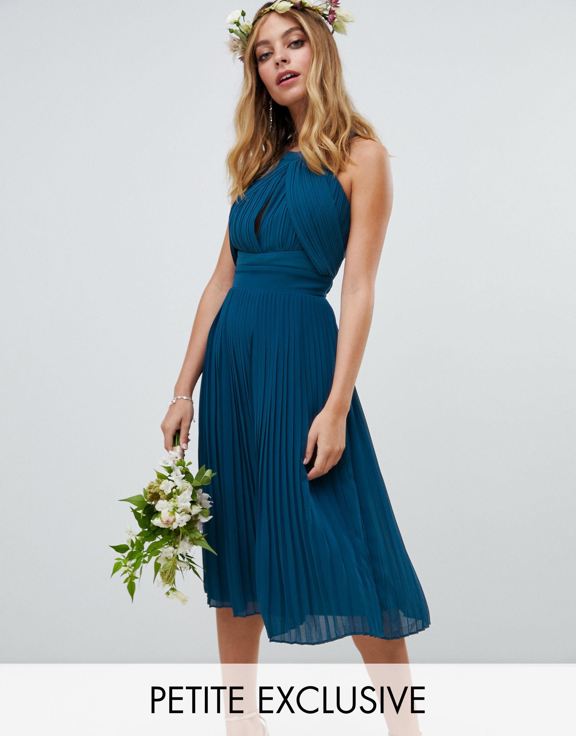 tfnc blue bridesmaid dress