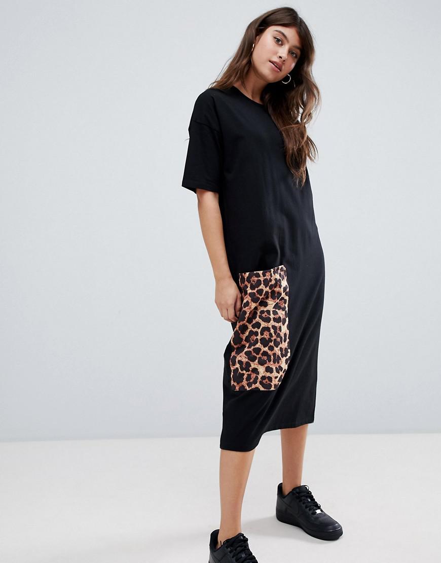 midi t shirt dress with pockets