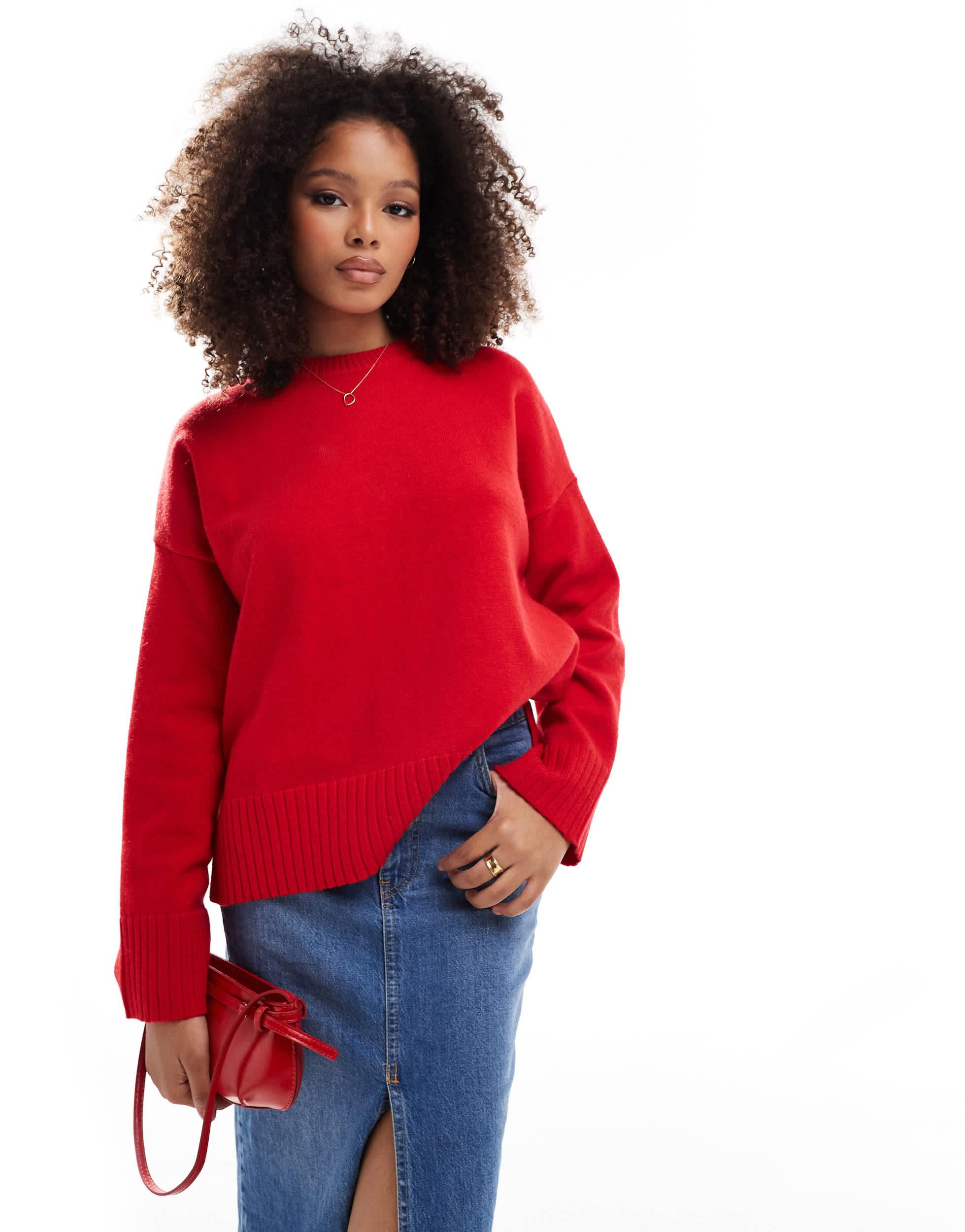 Damen-Strickwaren von Bershka in Rot Lyst AT