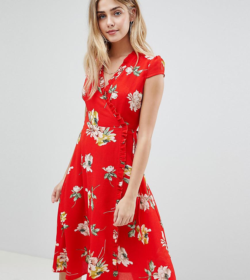 Buy boohoo red floral dress> OFF-66%