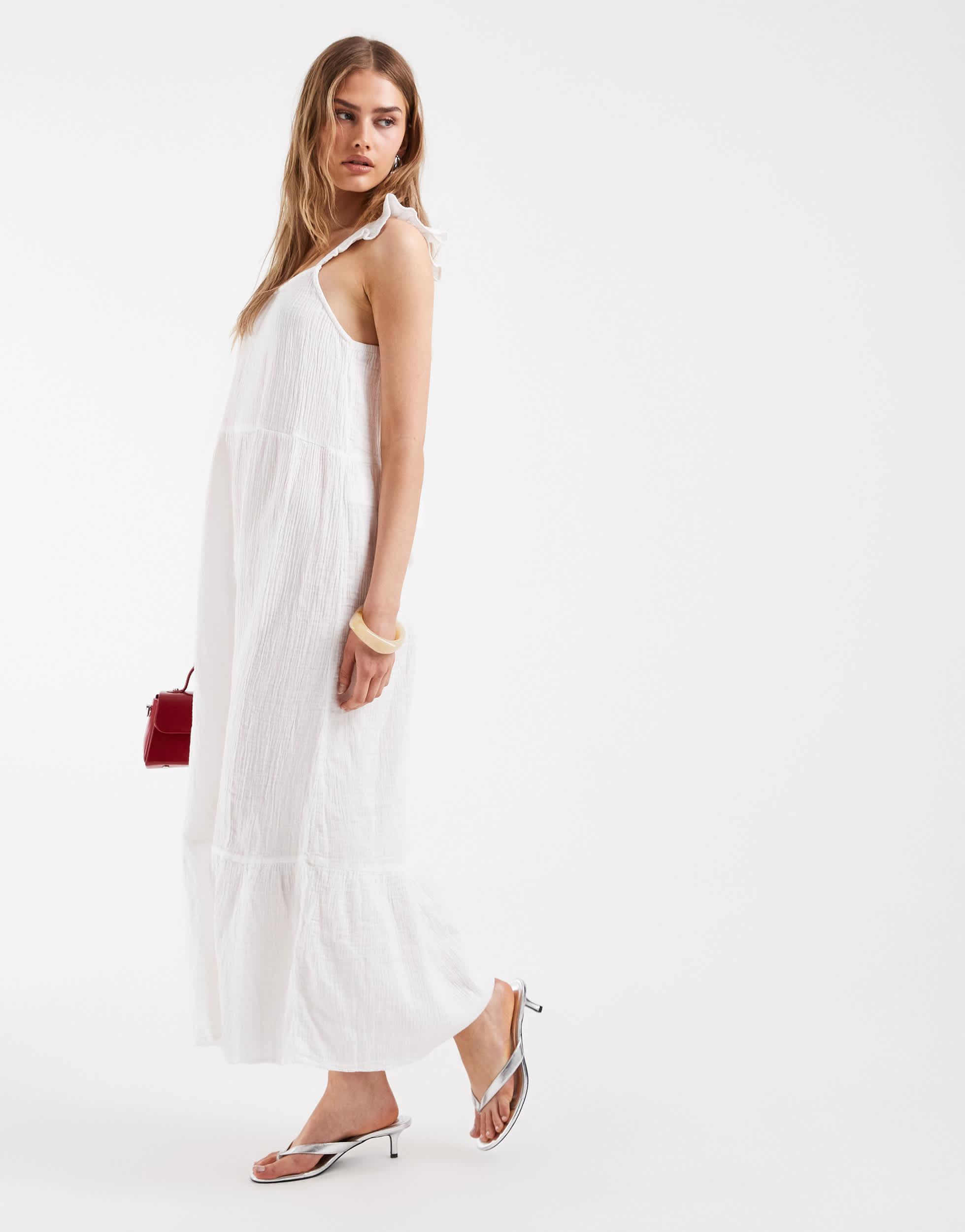 maxi dress floral pink Destene Floral Maxi Dress - Rose Pink and White