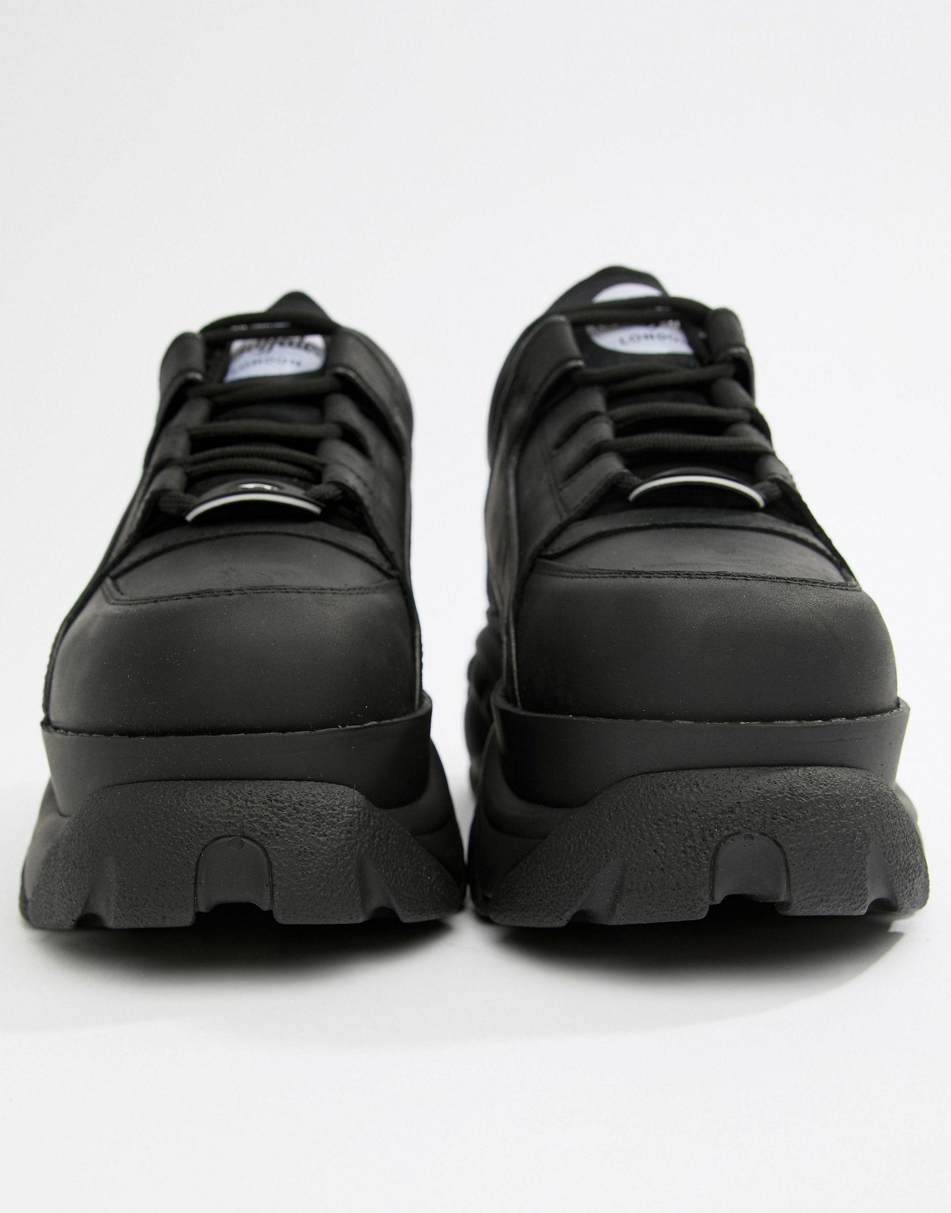 buffalo classic chunky sole trainers in black