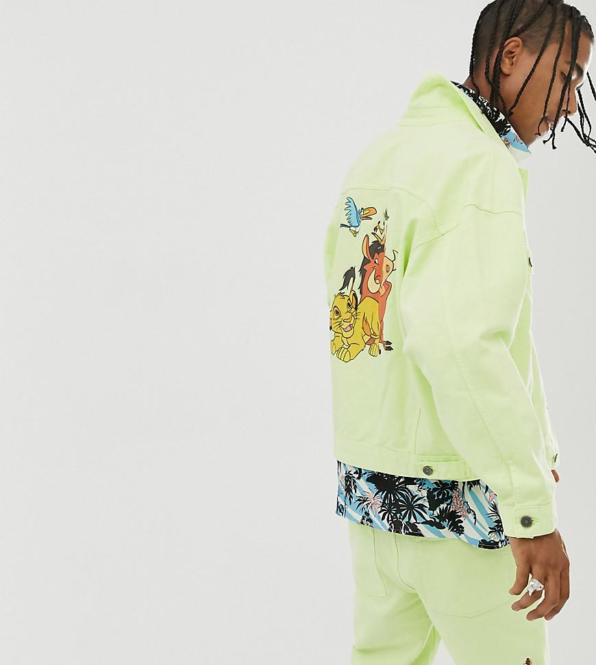 Disney The Lion King x - Giacca di jeans oversize con stampa di personaggi  sul retroASOS in Denim da Uomo colore Giallo | Lyst