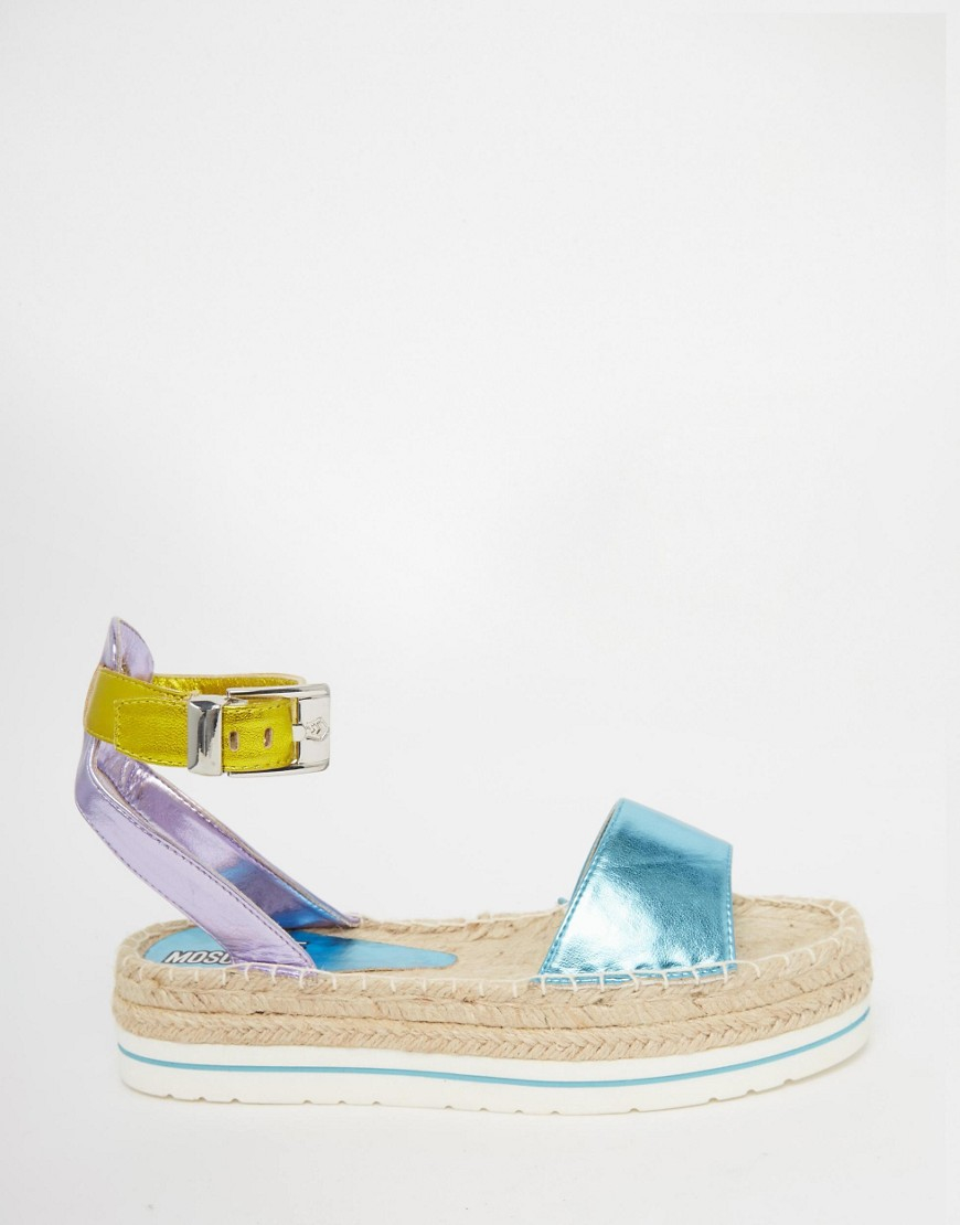 metallic espadrille sandals