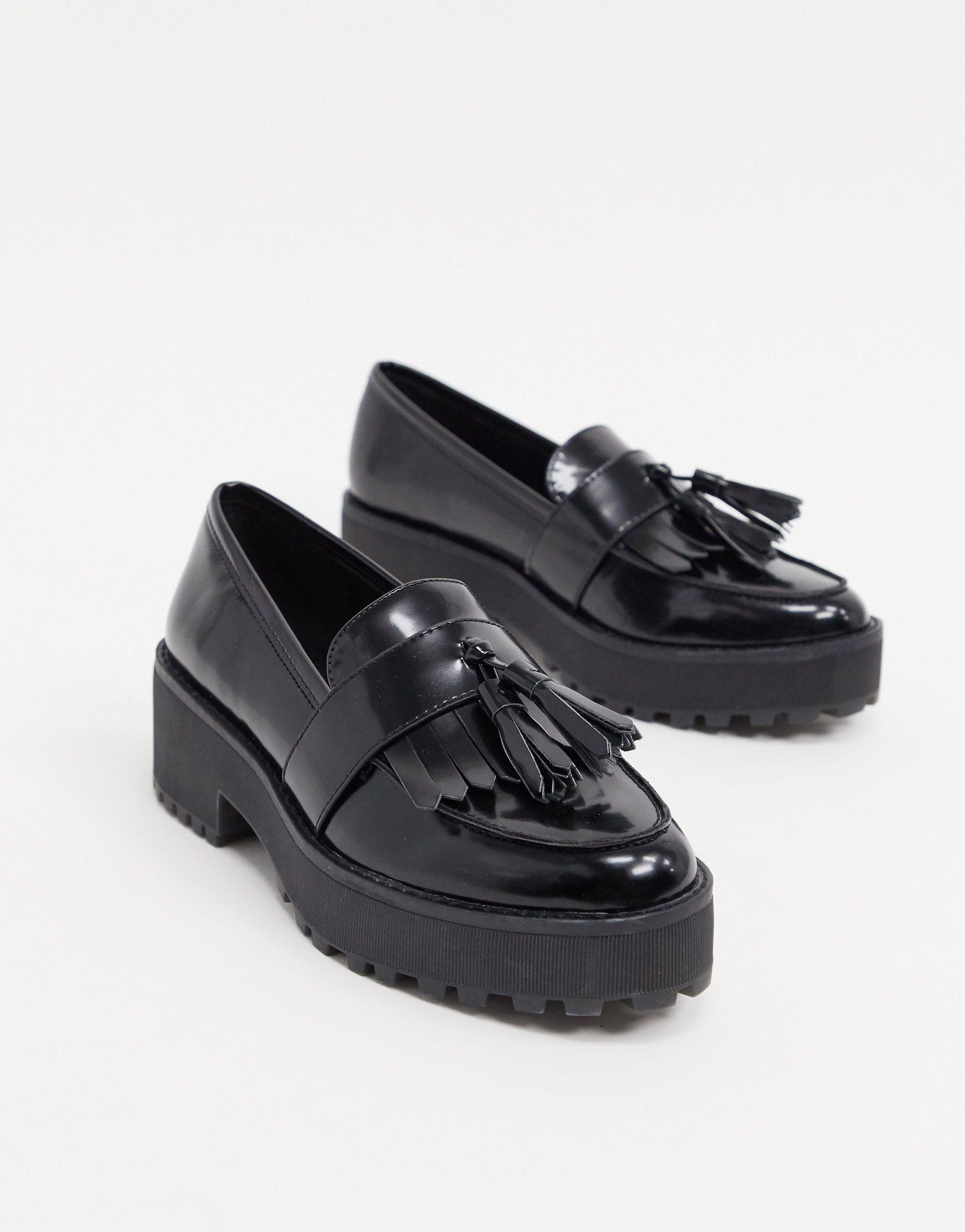 Monki Platform Loafers in Black Lyst