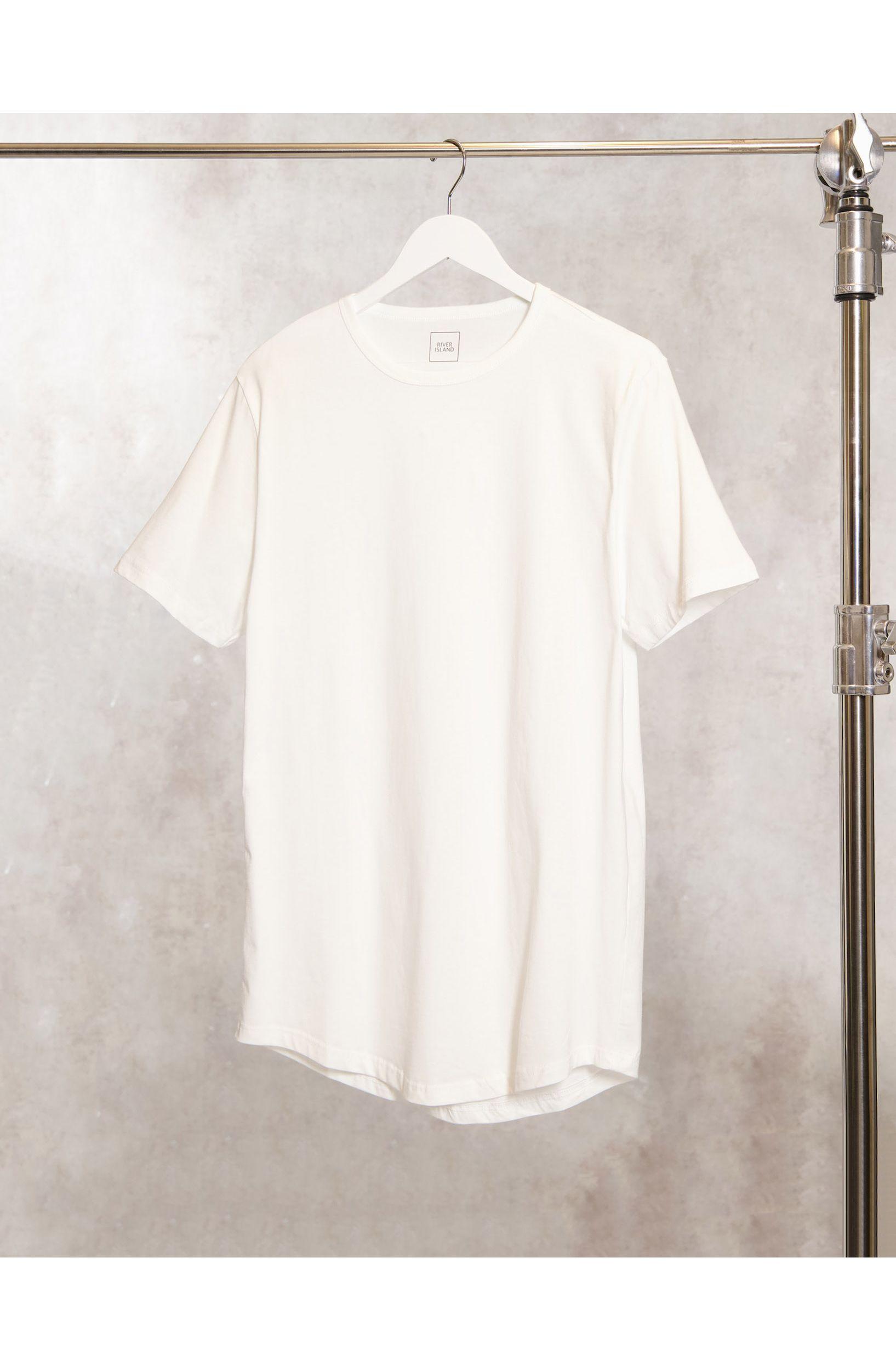Cotton Curve Hem Longline T-shirt 