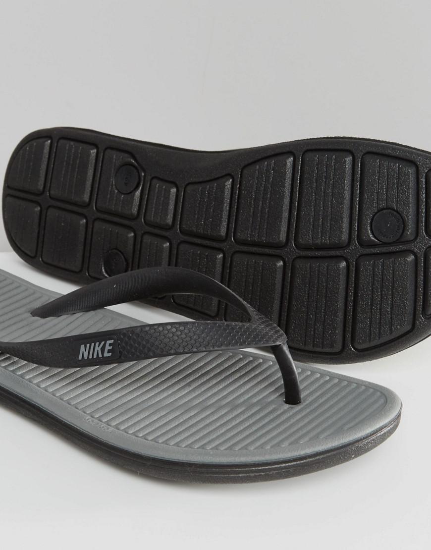 Nike Rubber Solarsoft Thong Flip Flops 488160-090 in Black for Men | Lyst UK