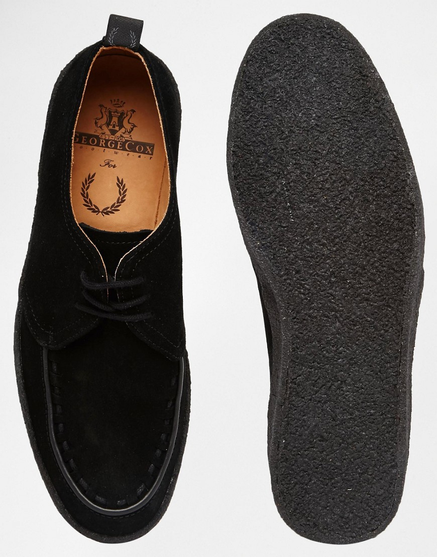Fred Perry Suede X George Cox Creeper Shoes in Black for Men - Lyst