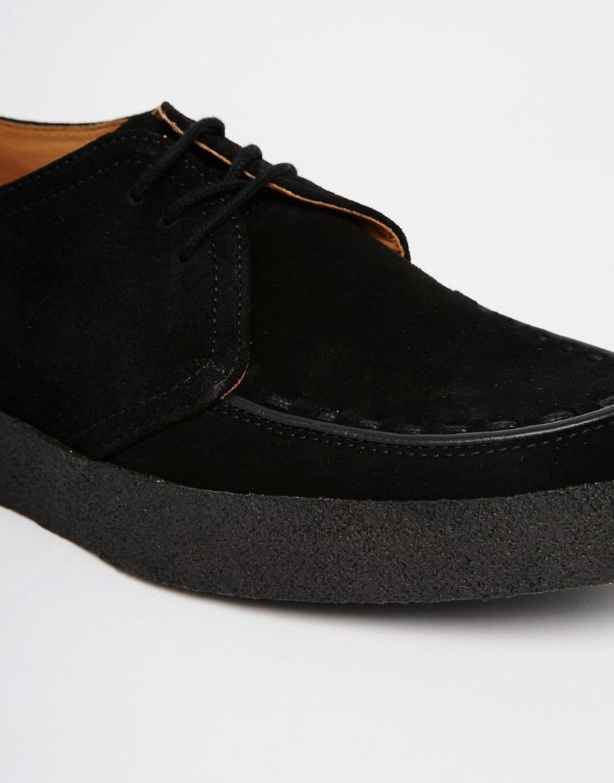 Fred Perry Suede X George Cox Creeper Shoes in Black for Men - Lyst