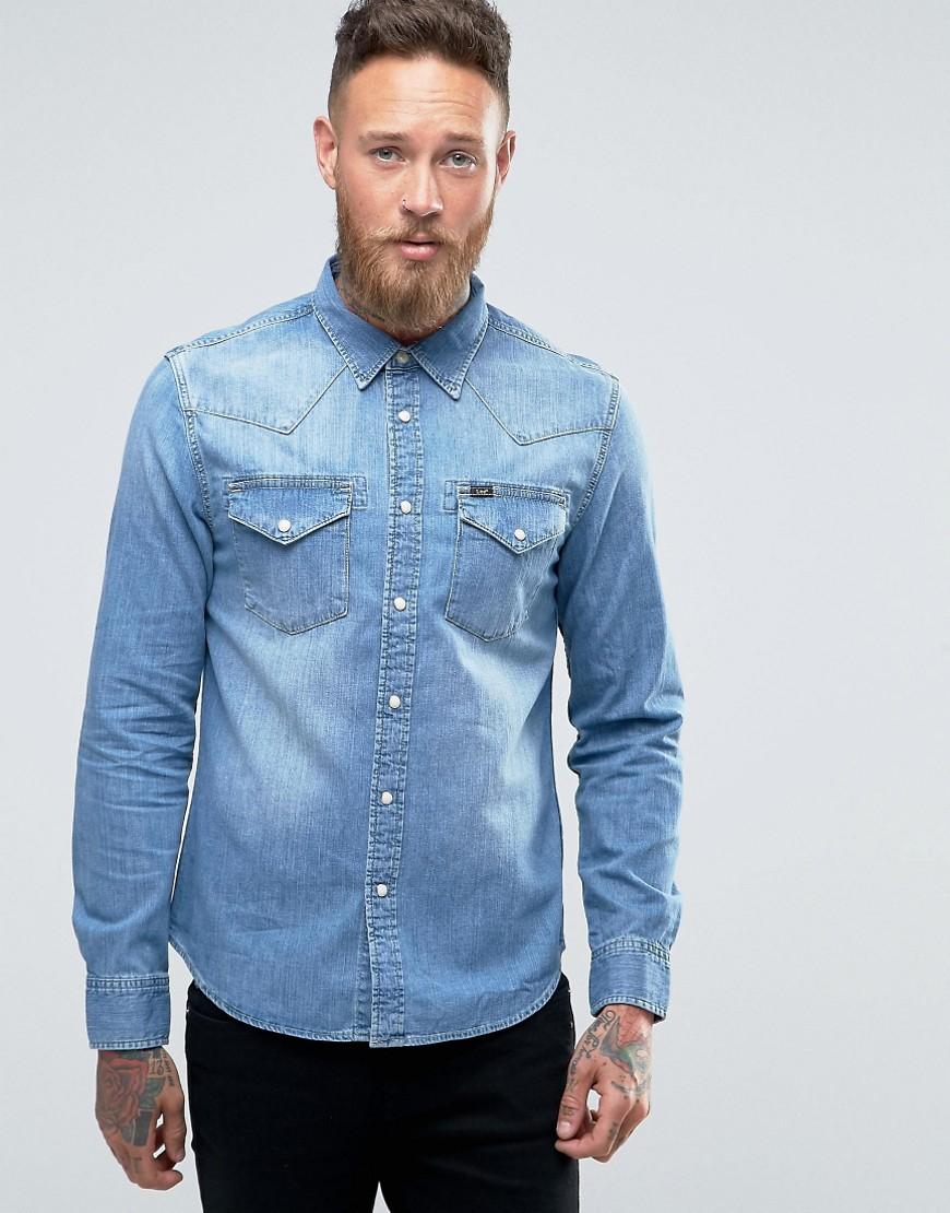 Lee Jeans Denim Shirt Western Slim Fit 