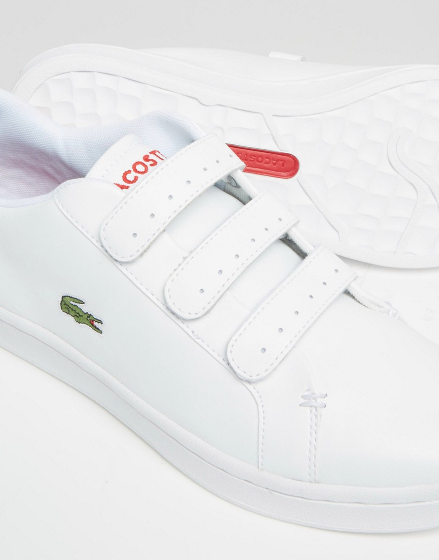 Lacoste Leather Camden Velcro Trainers in White for Men - Lyst