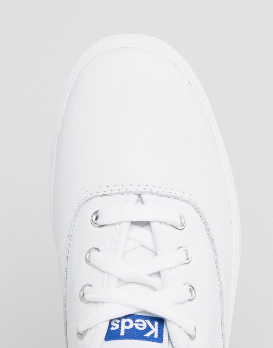 keds classic leather platform trainers