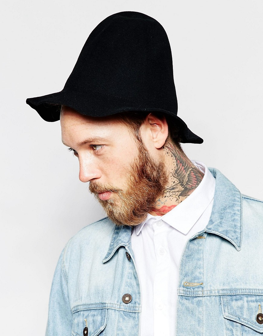 ASOS Pointed Crown Unstructured Felt 