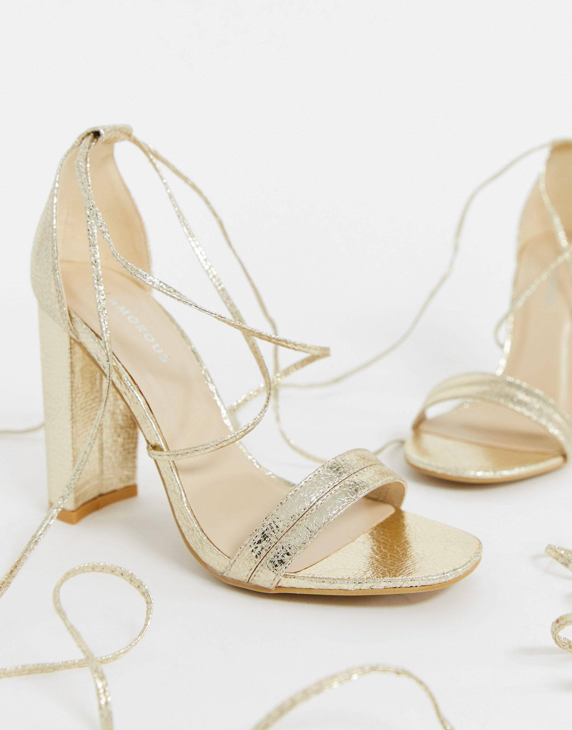 Women Metallic Color Block Stiletto Heeled Sandals, Glamorous Party Ankle  Strap Sandals | SHEIN USA