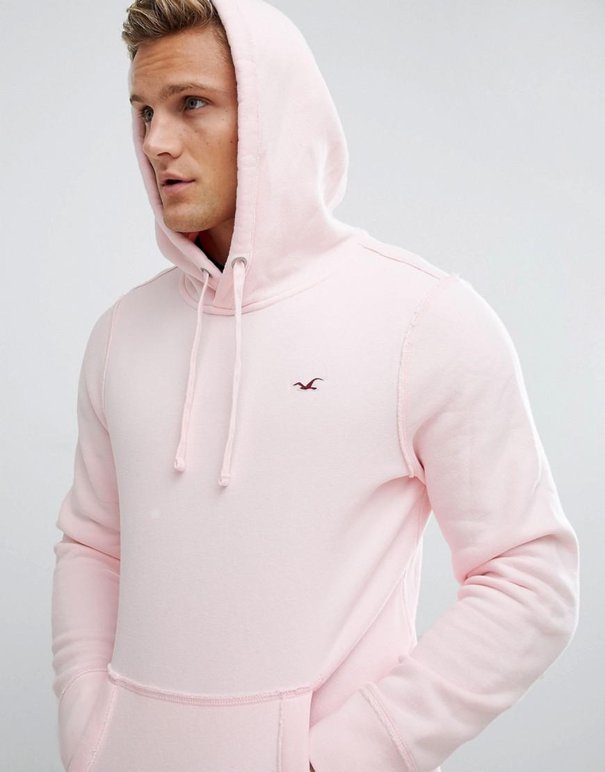 mens pink hollister hoodie