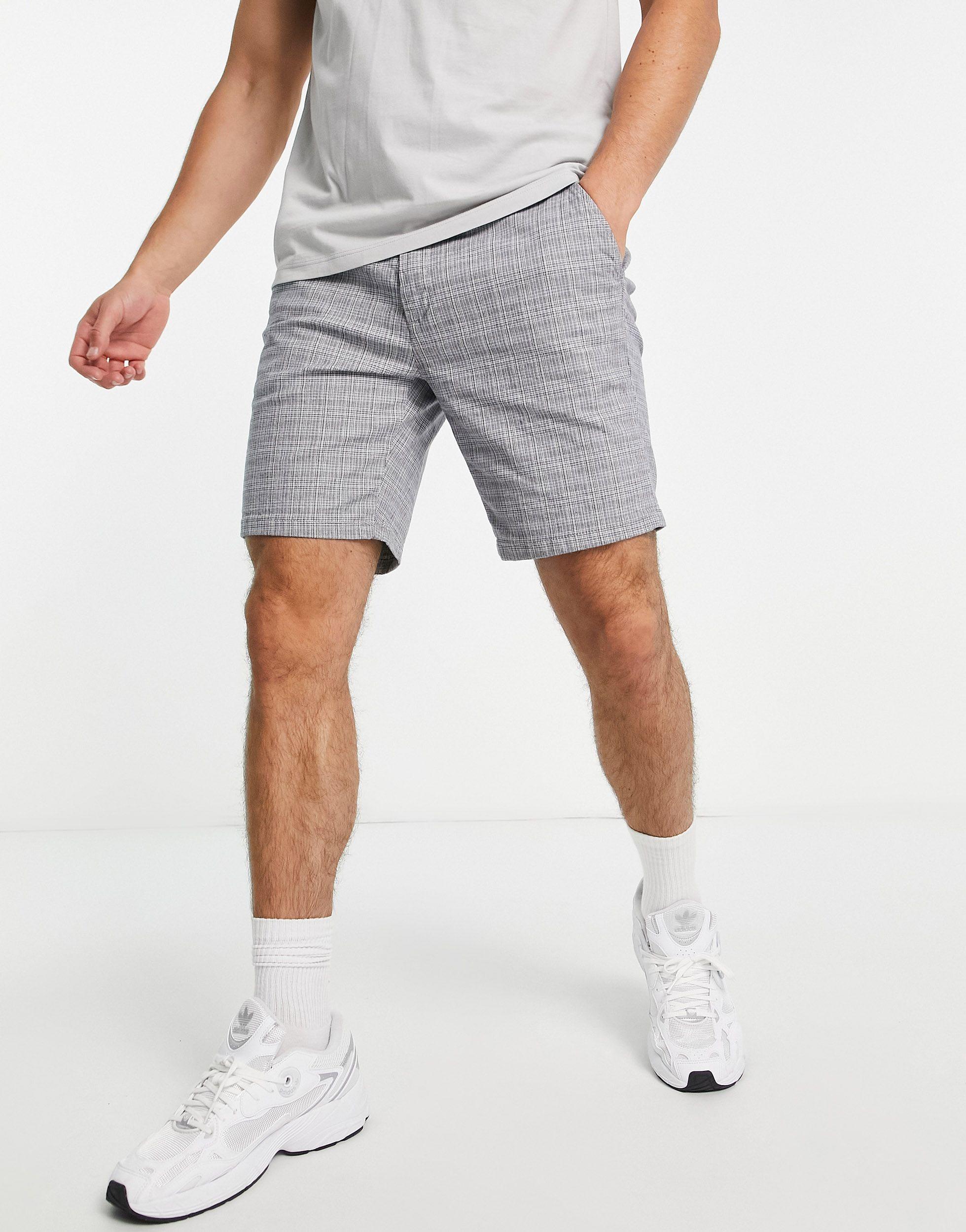 River Island Checked Chino Shorts in 