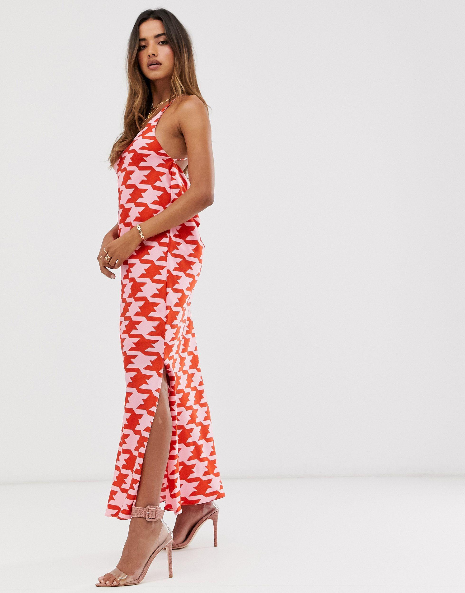 River Island Denim Maxi Slip Dress in 