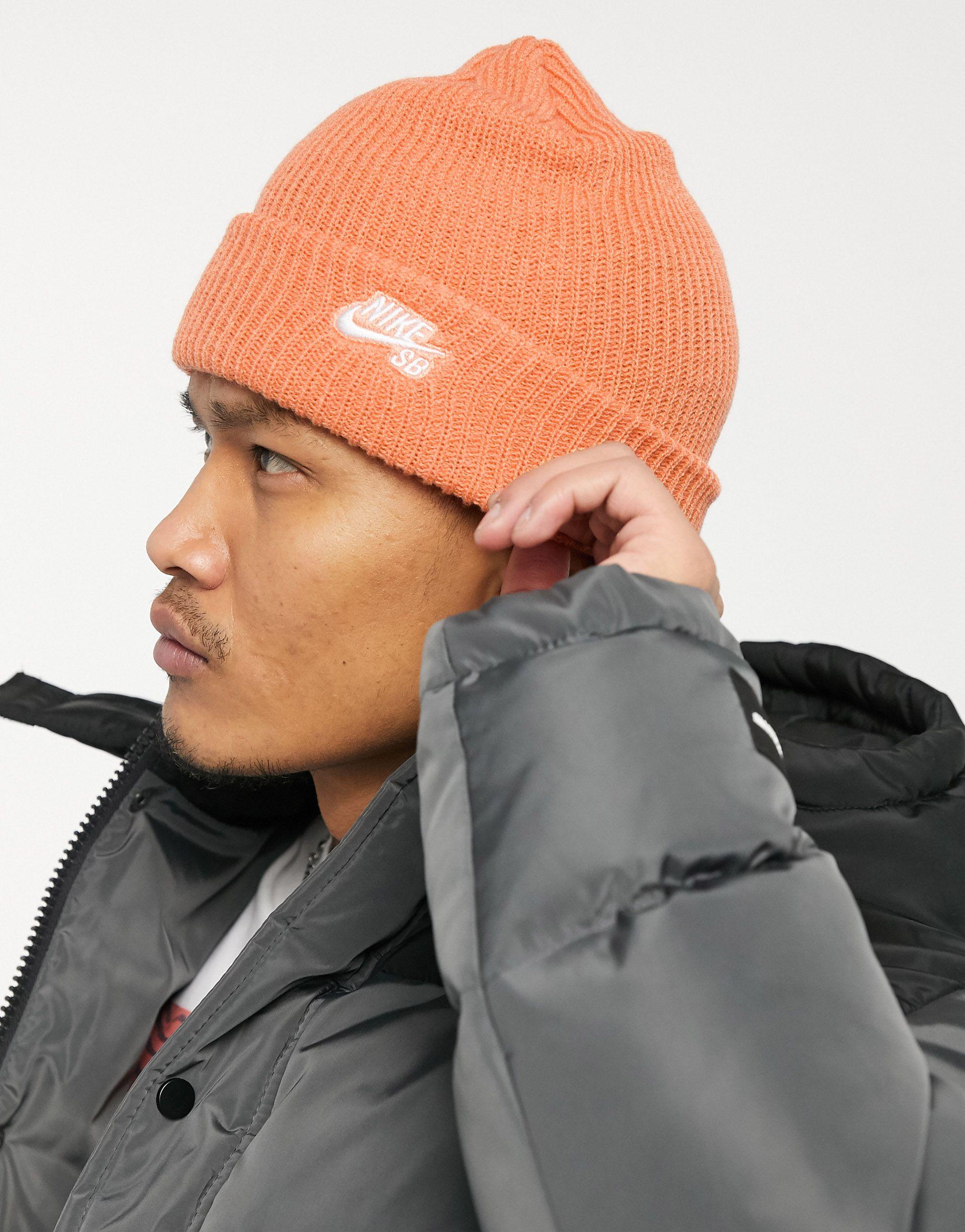 Confine sort stand out Nike Fisherman Beanie in Orange for Men | Lyst