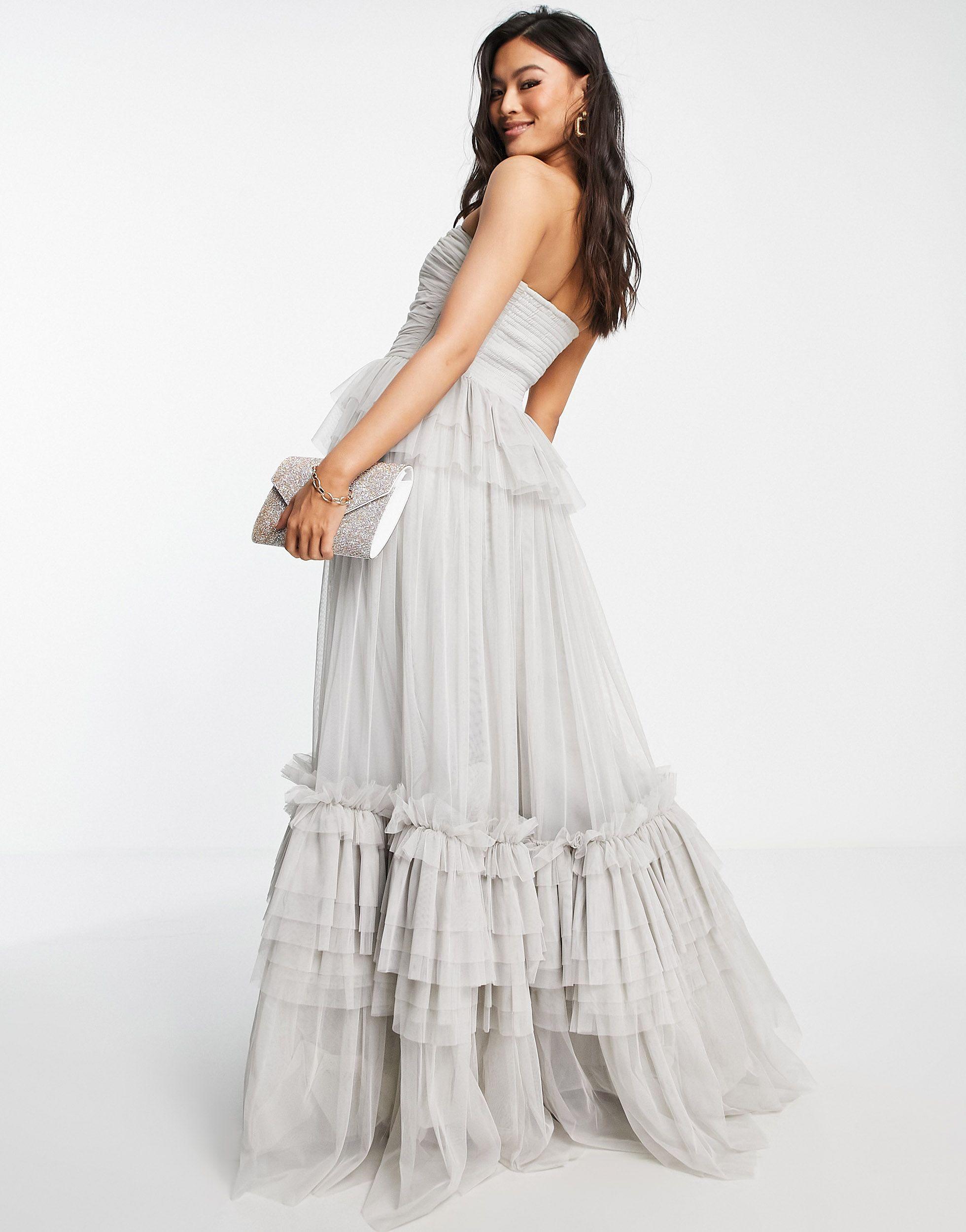LACE \u0026 BEADS Exclusive Strapless Tulle 