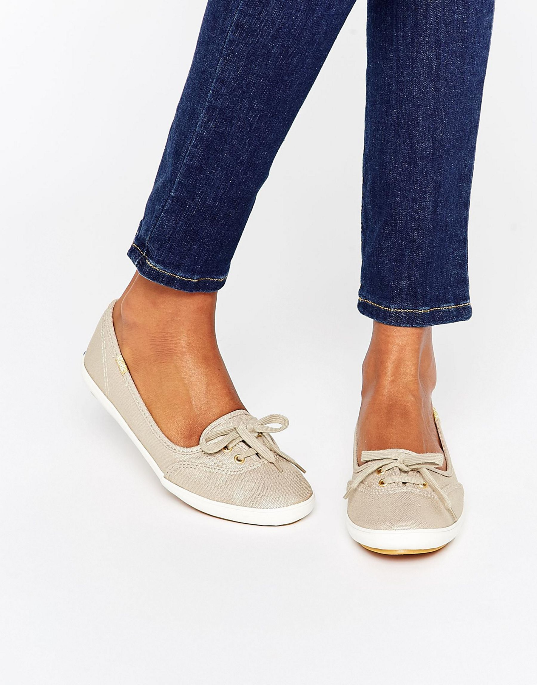 Keds Metallic Canvas Teacup Trainer | Lyst