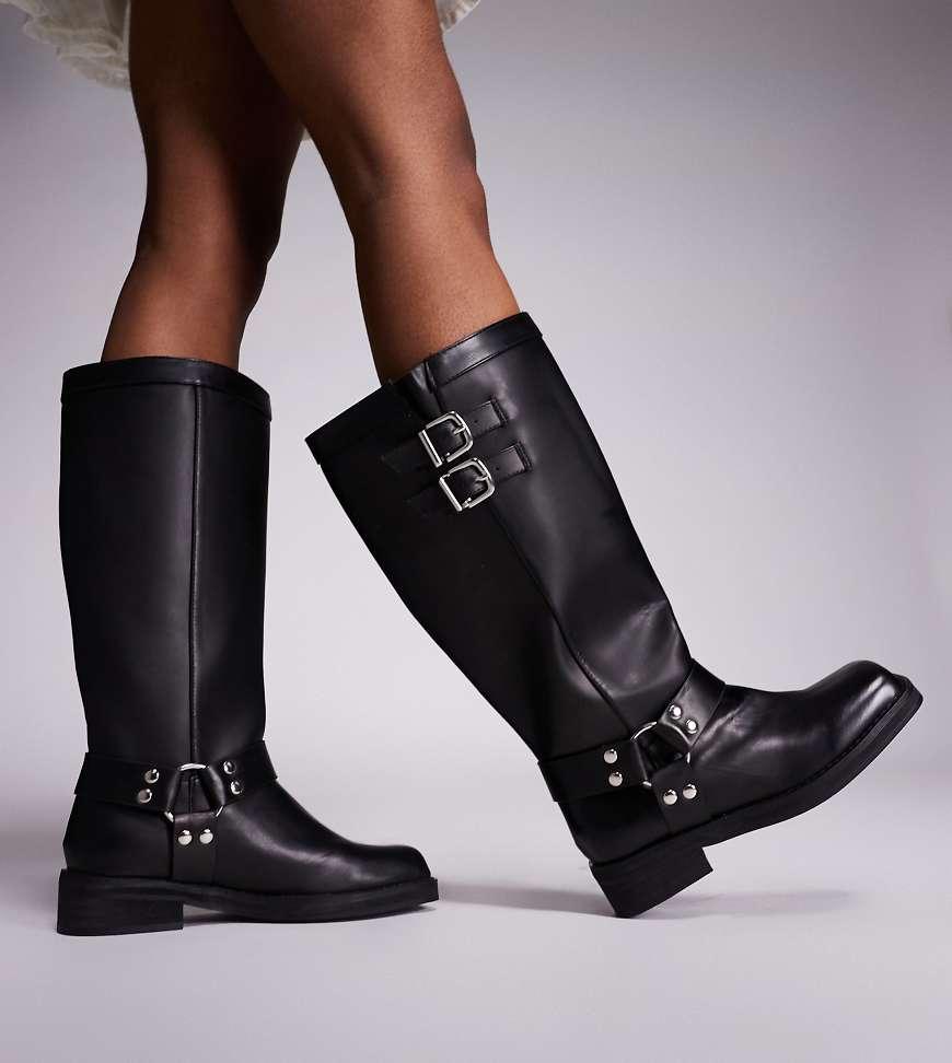 Public Desire Stivali Dritti Strategia STIVALETTI JET ADERENTE NERO