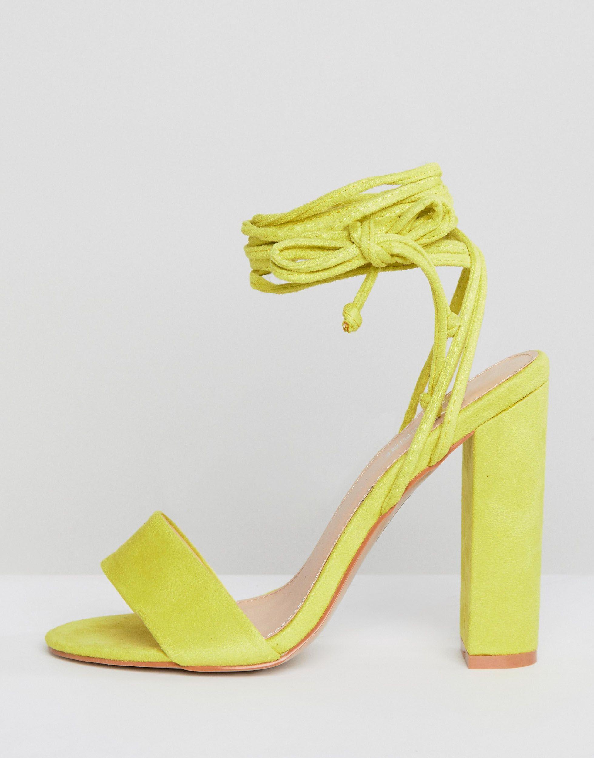 public desire suzu black tie up block heeled sandals