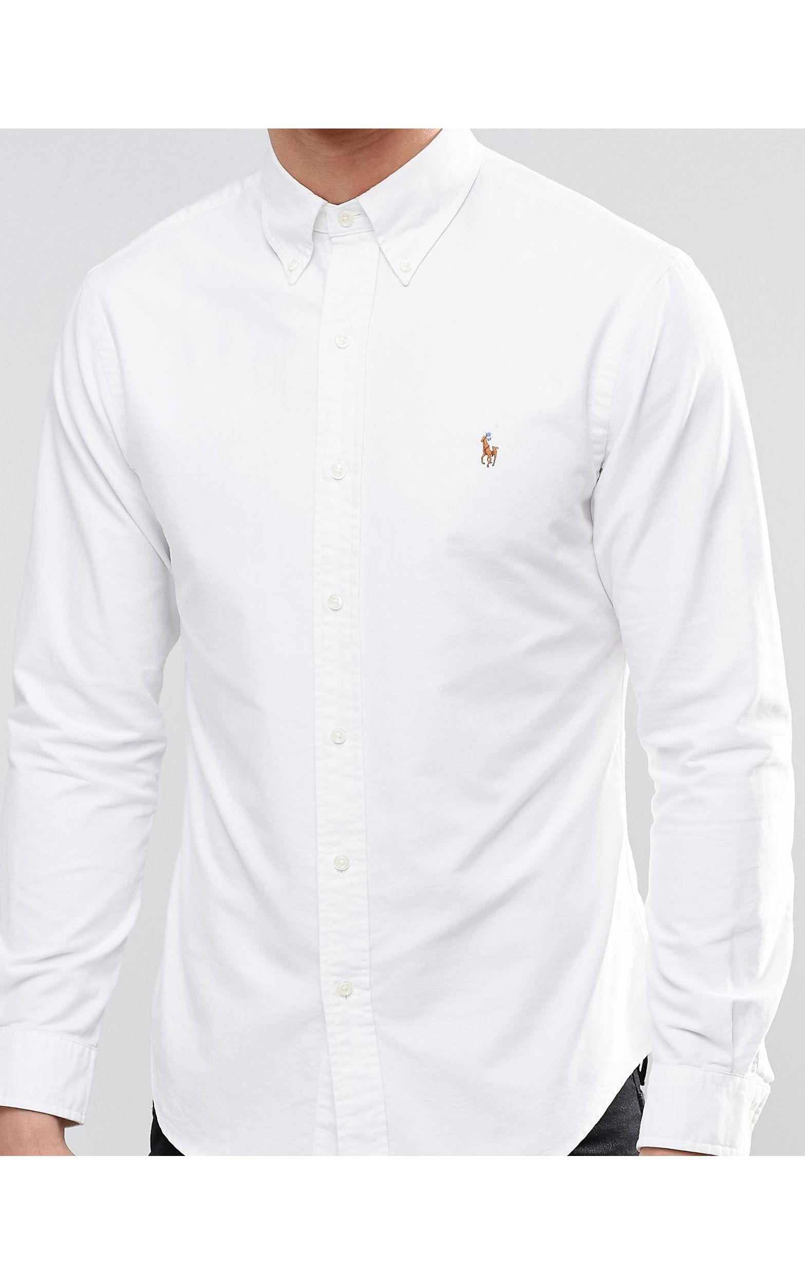 Polo Ralph Lauren Oxford Shirt in White for Men | Lyst