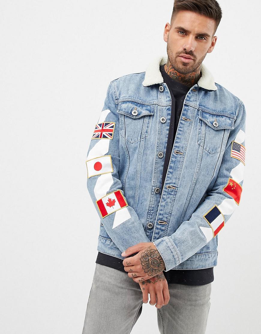 jean sleeveless vest