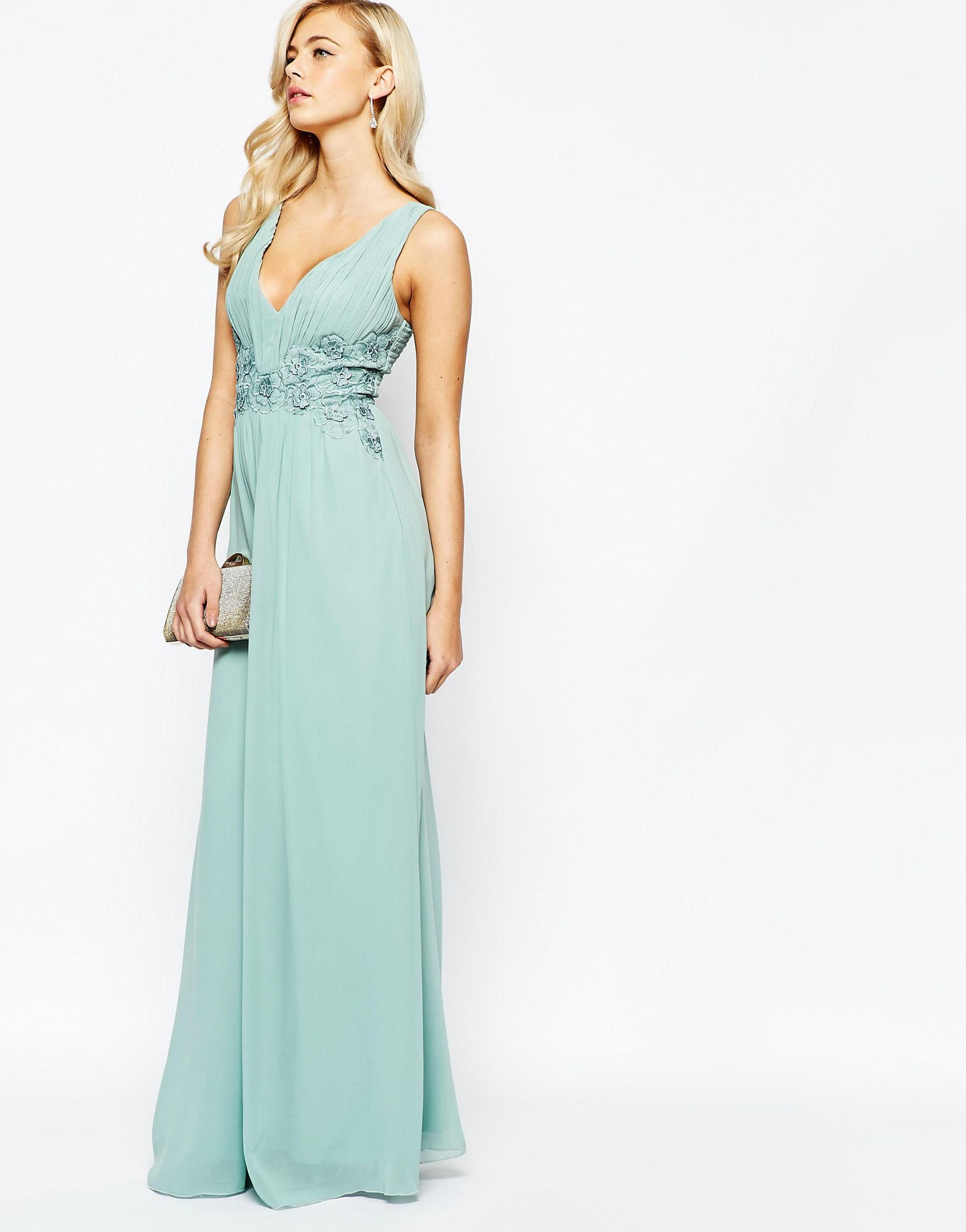little mistress sage green maxi dress