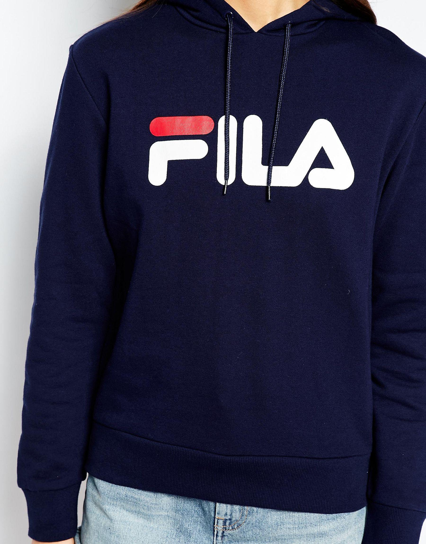 dark blue fila hoodie