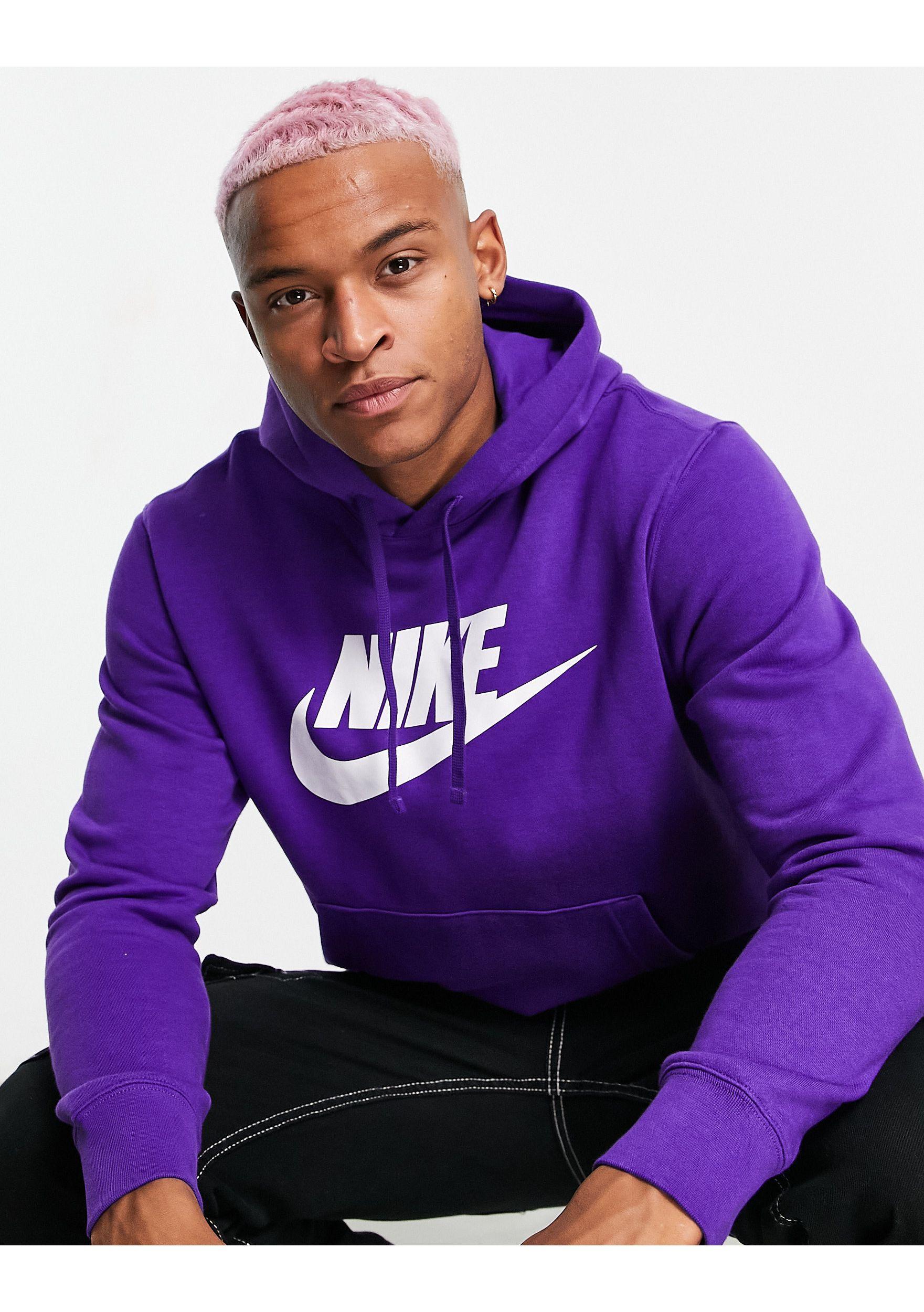 Nike Club Fleece Hbr Hoodie in Purple for Men | Lyst