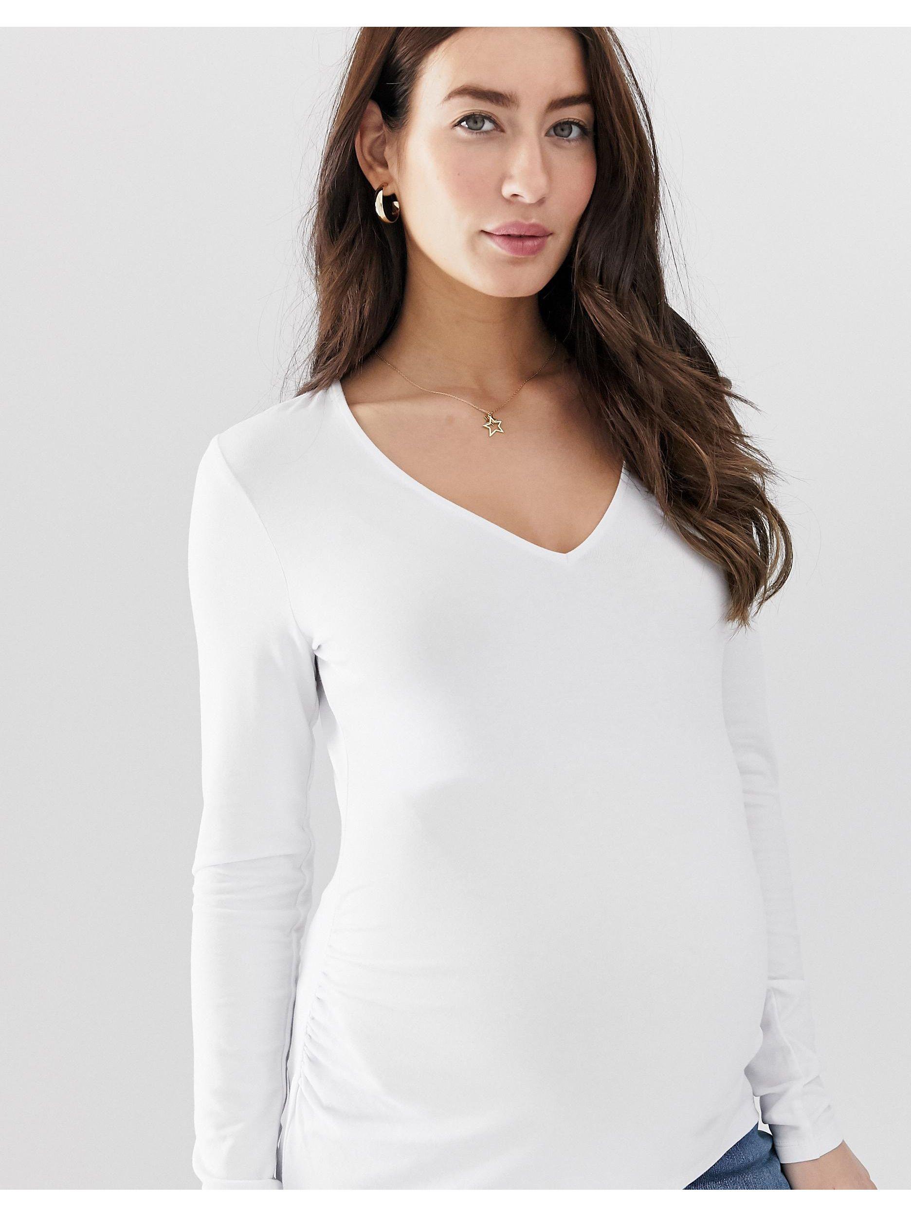 ASOS Denim Asos Design Maternity Ultimate Top With Long Sleeve And V