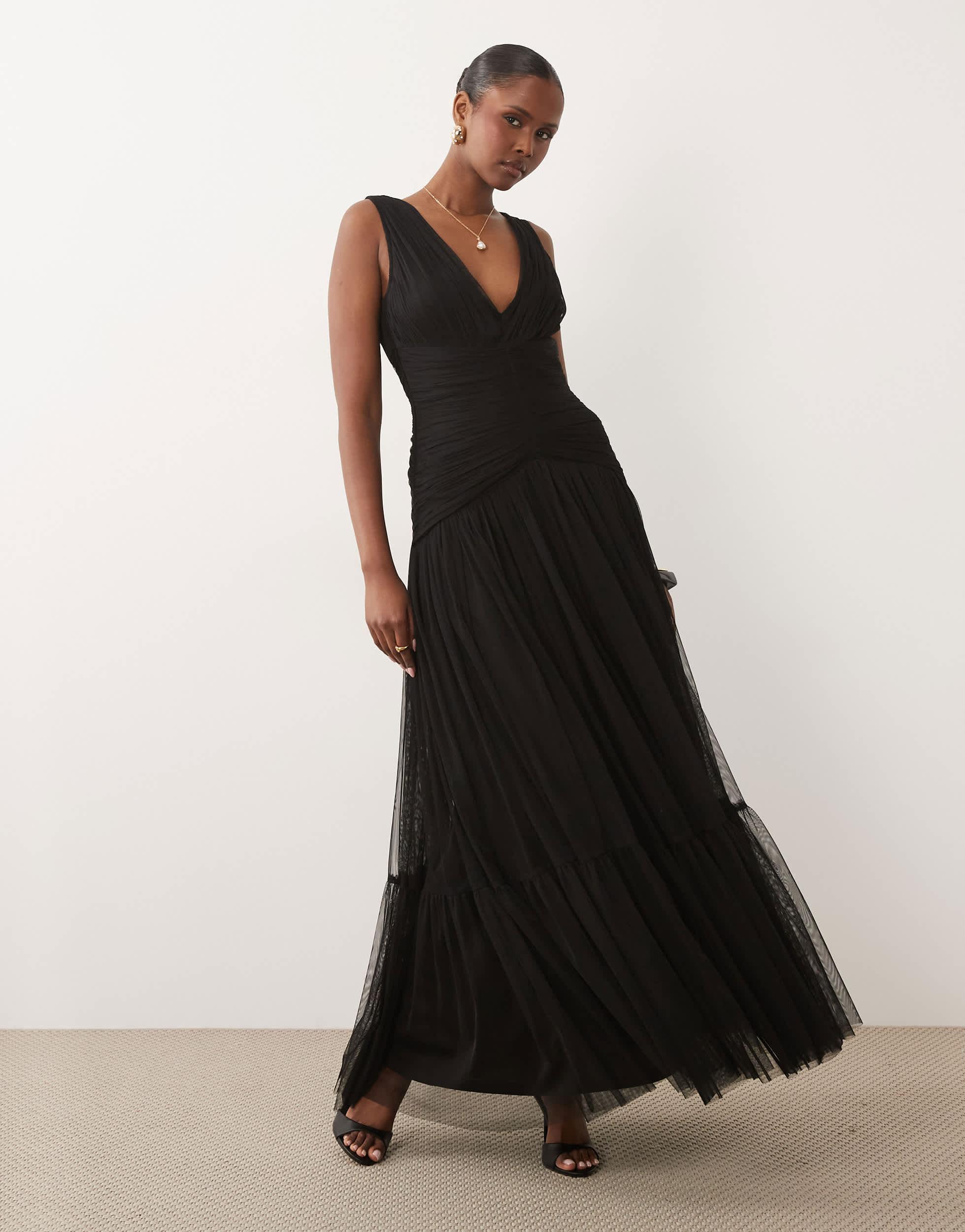 lace and beads tulle maxi dress Women's LACE & BEADS Maxi dresses from $139