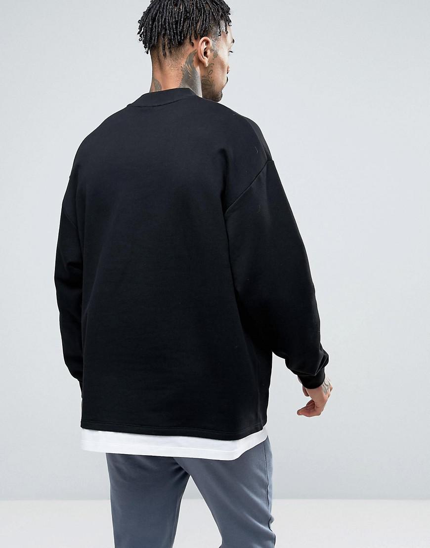 black oversized sweatshirt