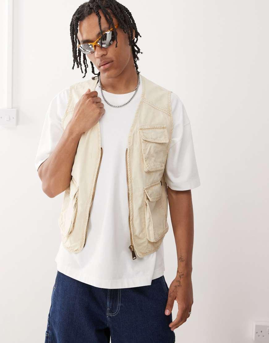 Alpha Industries Alpha Utlity Vest in Natural for Men Lyst UK
