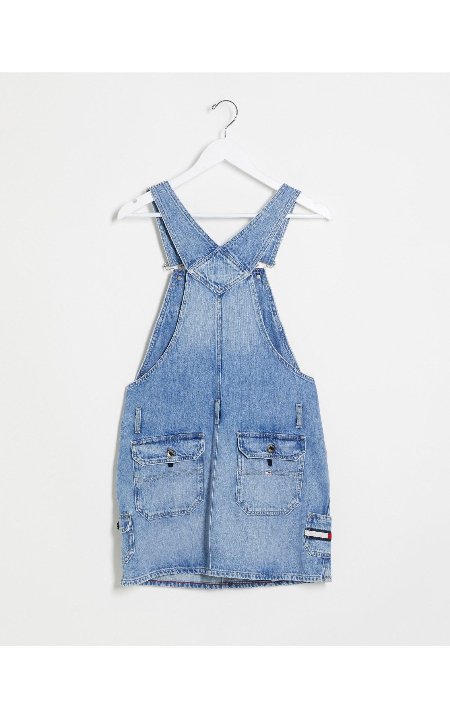 Tommy Hilfiger Dungaree Dress in Blue - Lyst