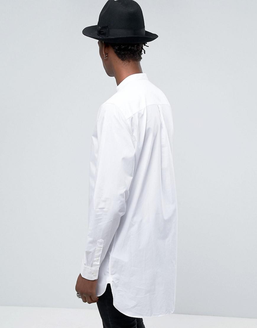 AllSaints Cotton Shirt In Longline Fit 