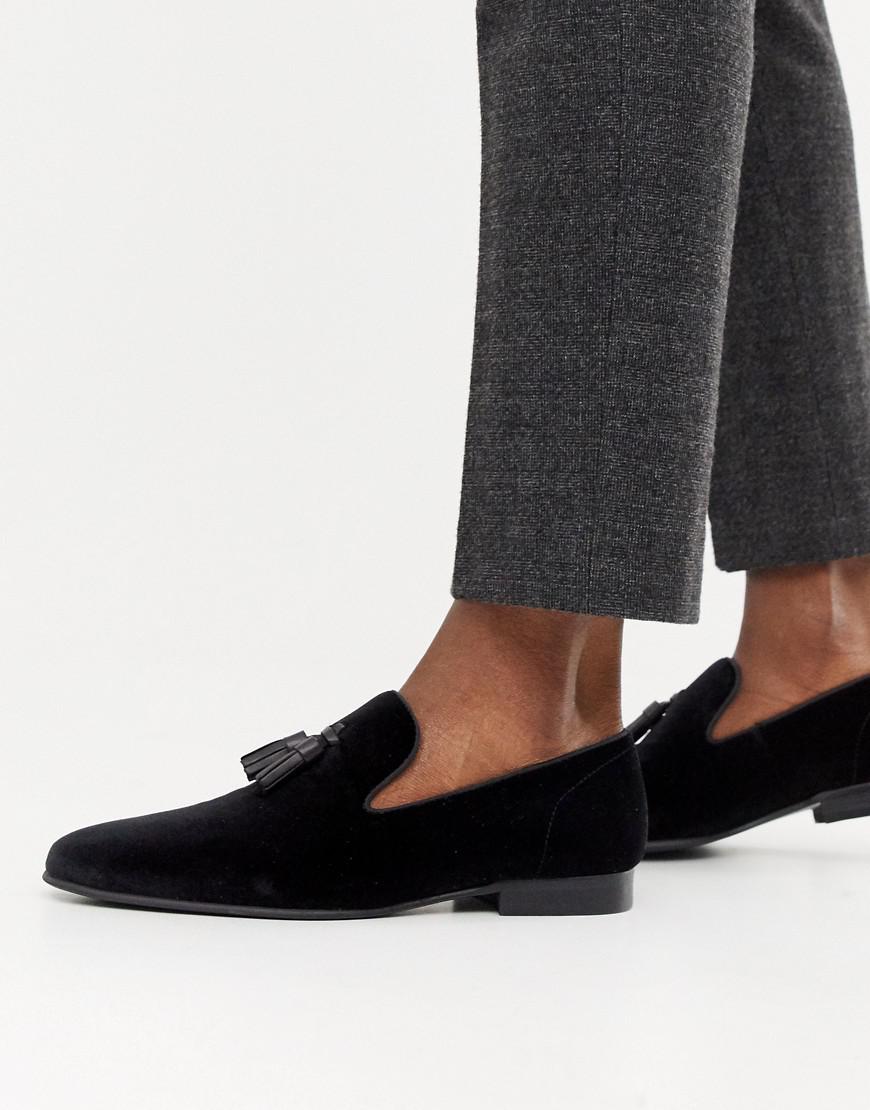 mens velvet loafers with tassels