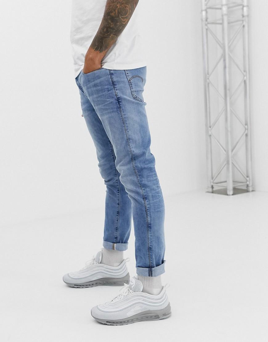 G-Star RAW Denim Elto 3301 Slim Fit Superstretch Light Wash Jeans in Blue  for Men - Lyst