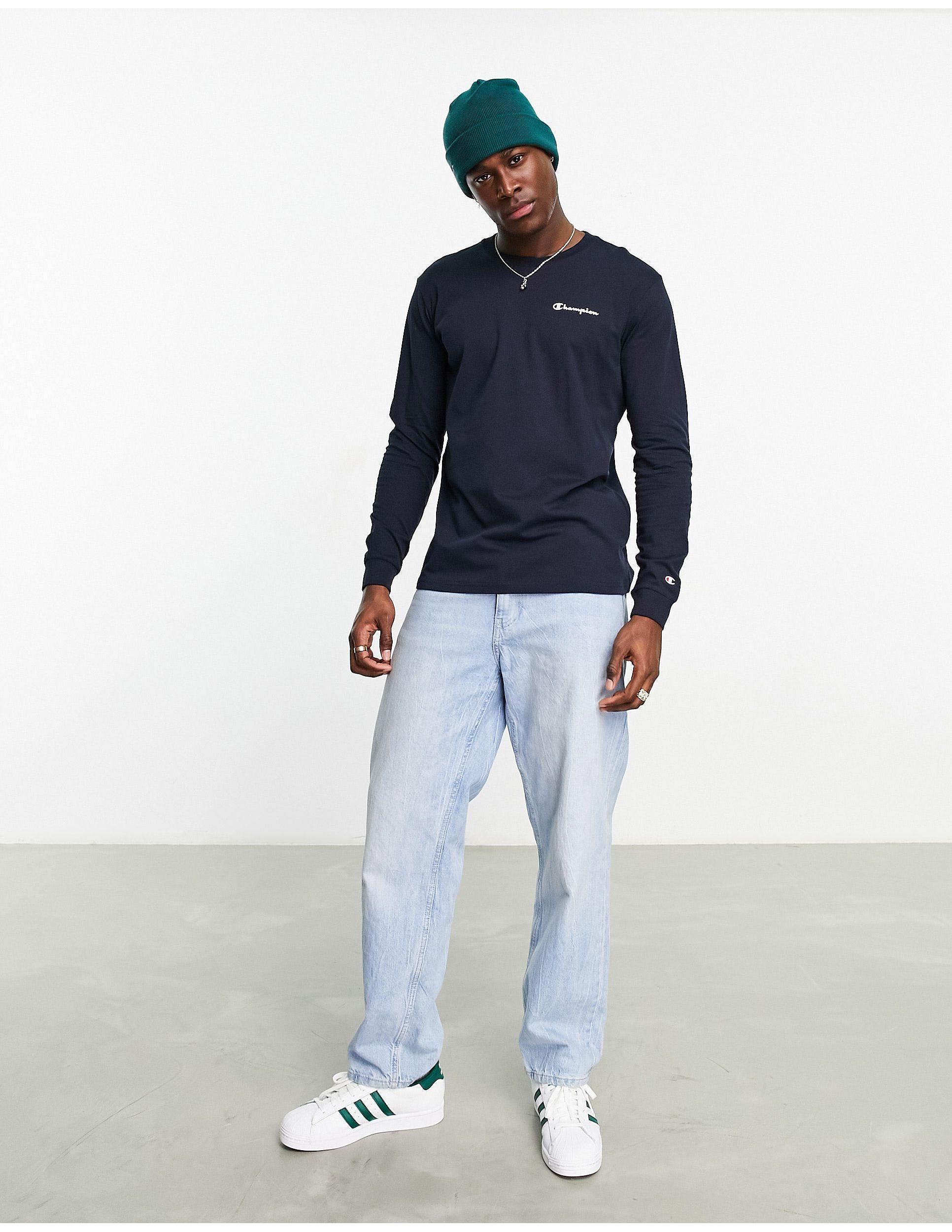 Champion Legacy Long Sleeve Top in Blue for Men | Lyst UK