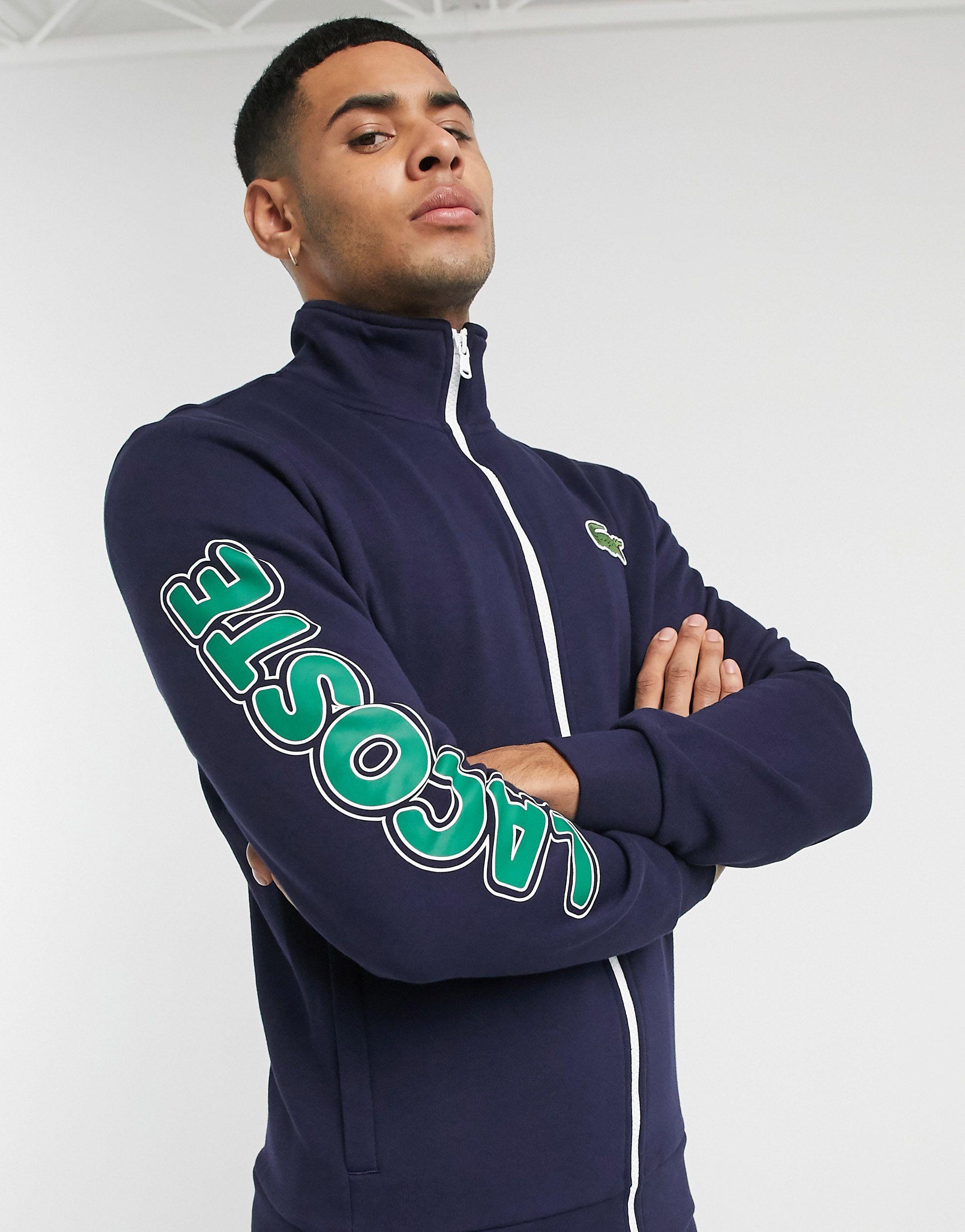 Chándal verde con logo Lacoste de hombre de color Azul | Lyst