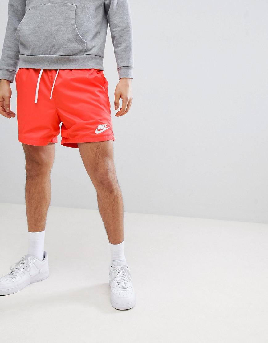 white red nike shorts
