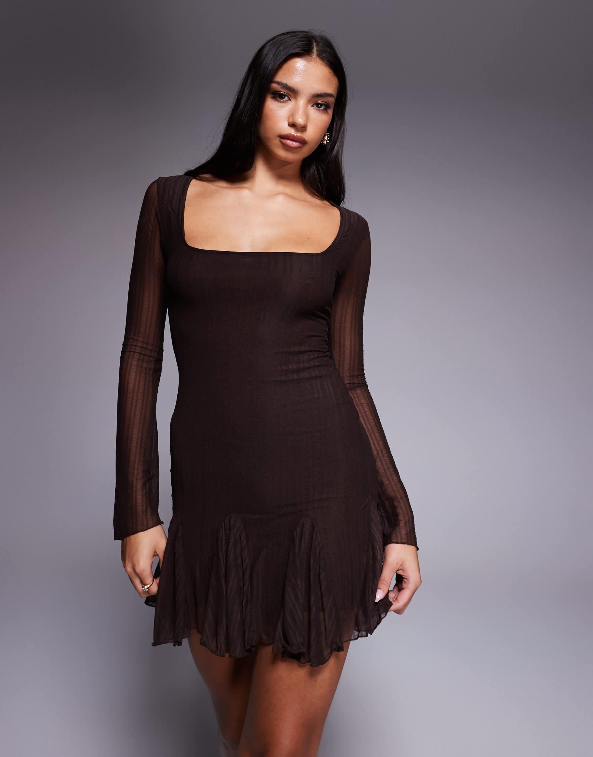 pink black dress ARLY MINI DRESS
