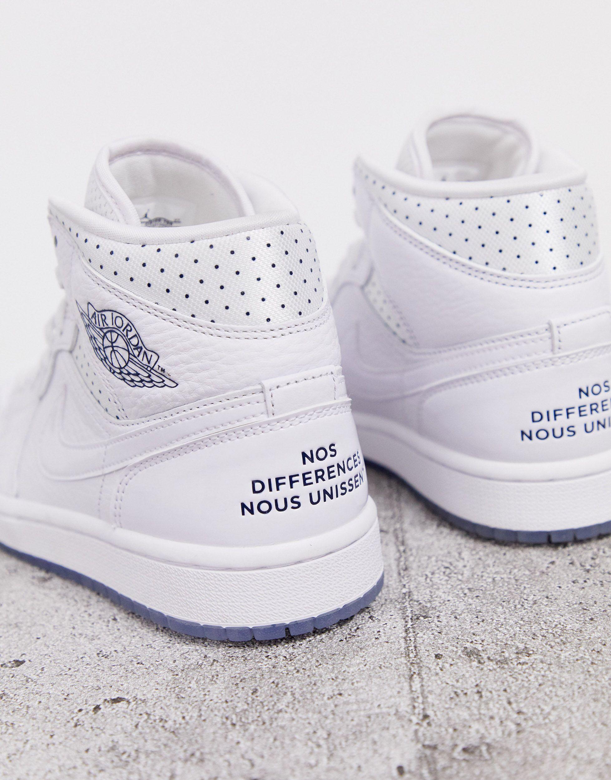 Nike Air Jordan 1 Mid Womens World Cup Trainers in White | Lyst UK